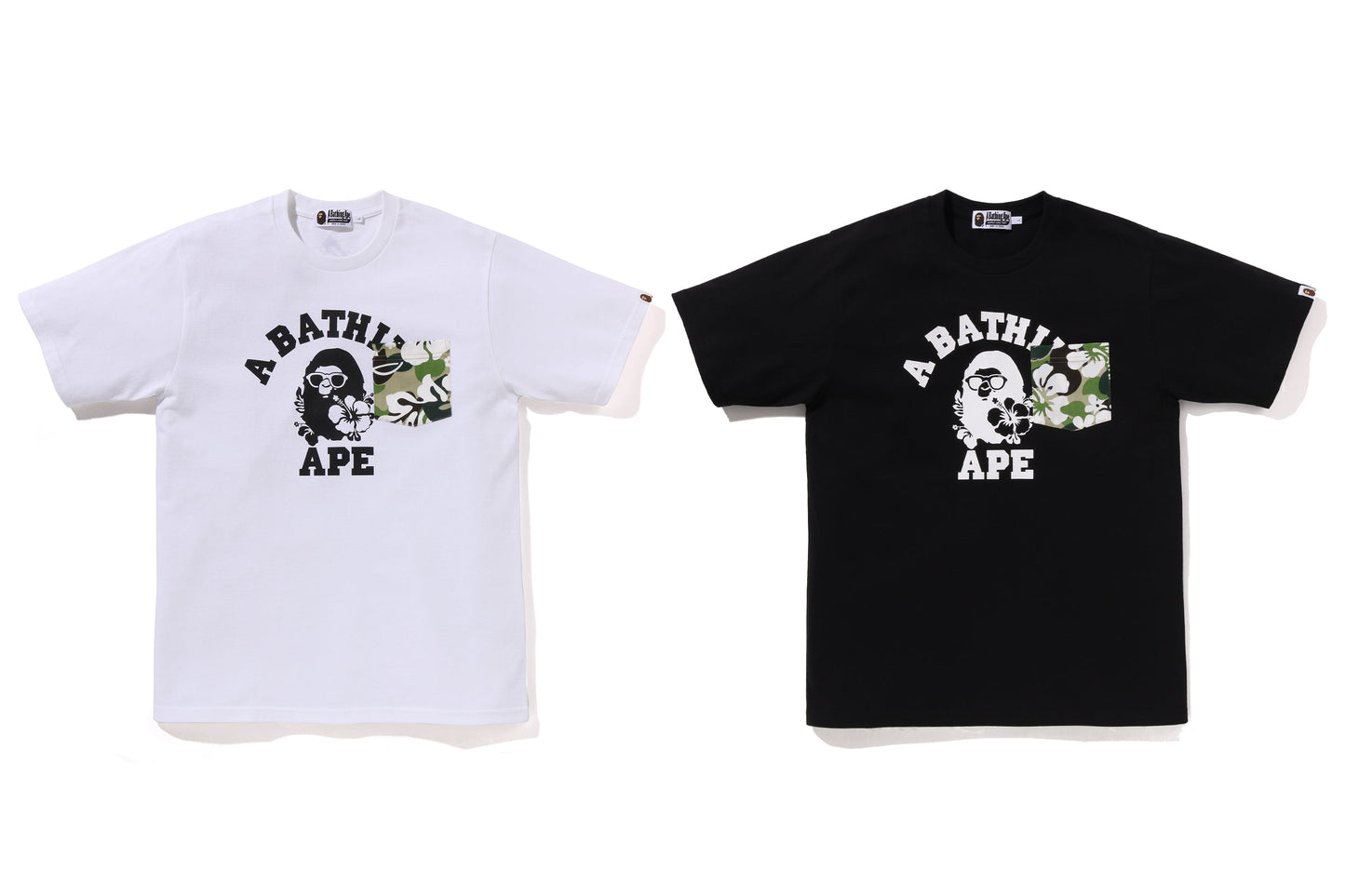 BAPE ABC RESORT CAMO POCKET COLLEGE TEE
