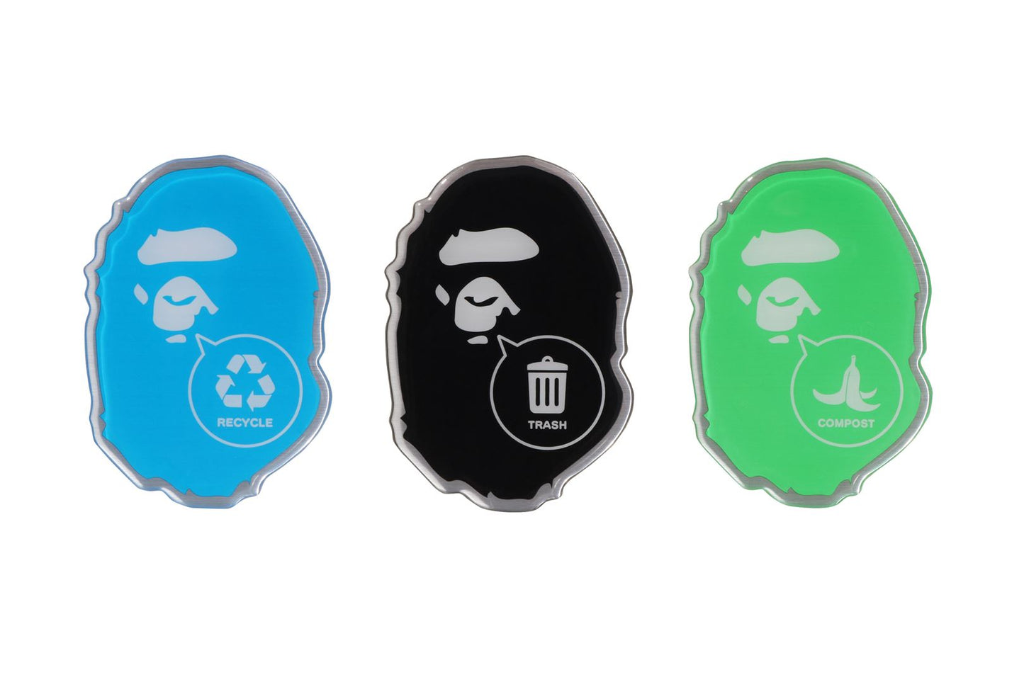 BAPE APE HEAD 垃圾桶貼紙