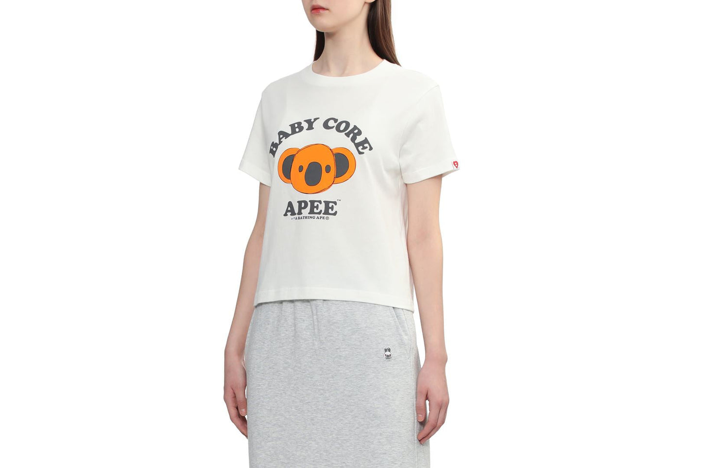 BAPE BABY CORE PRINTED CROP TEE