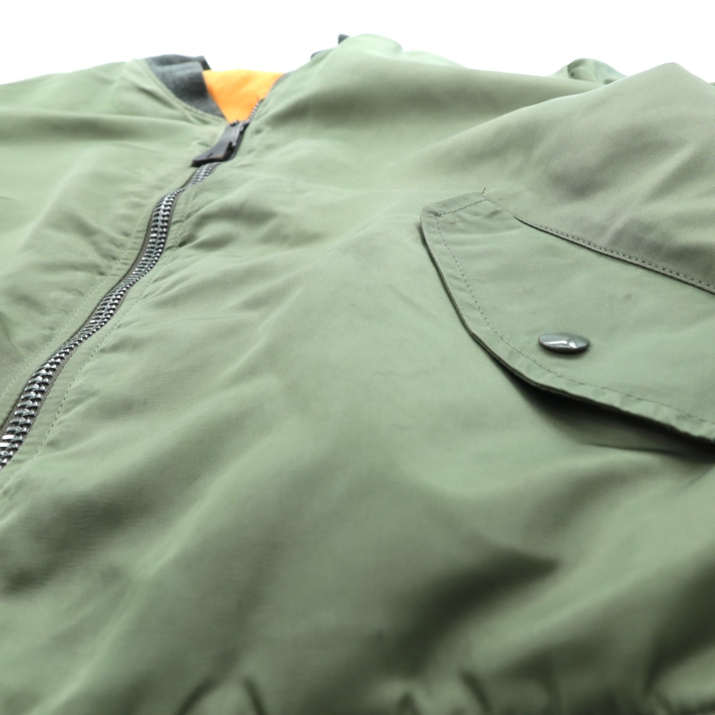 ALPHA INDUSTRIES 90年代 USA製 USAF MA-1 フライトジャケット ボンバージャケット M カーキ ナイロン リバーシブル ミリタリー