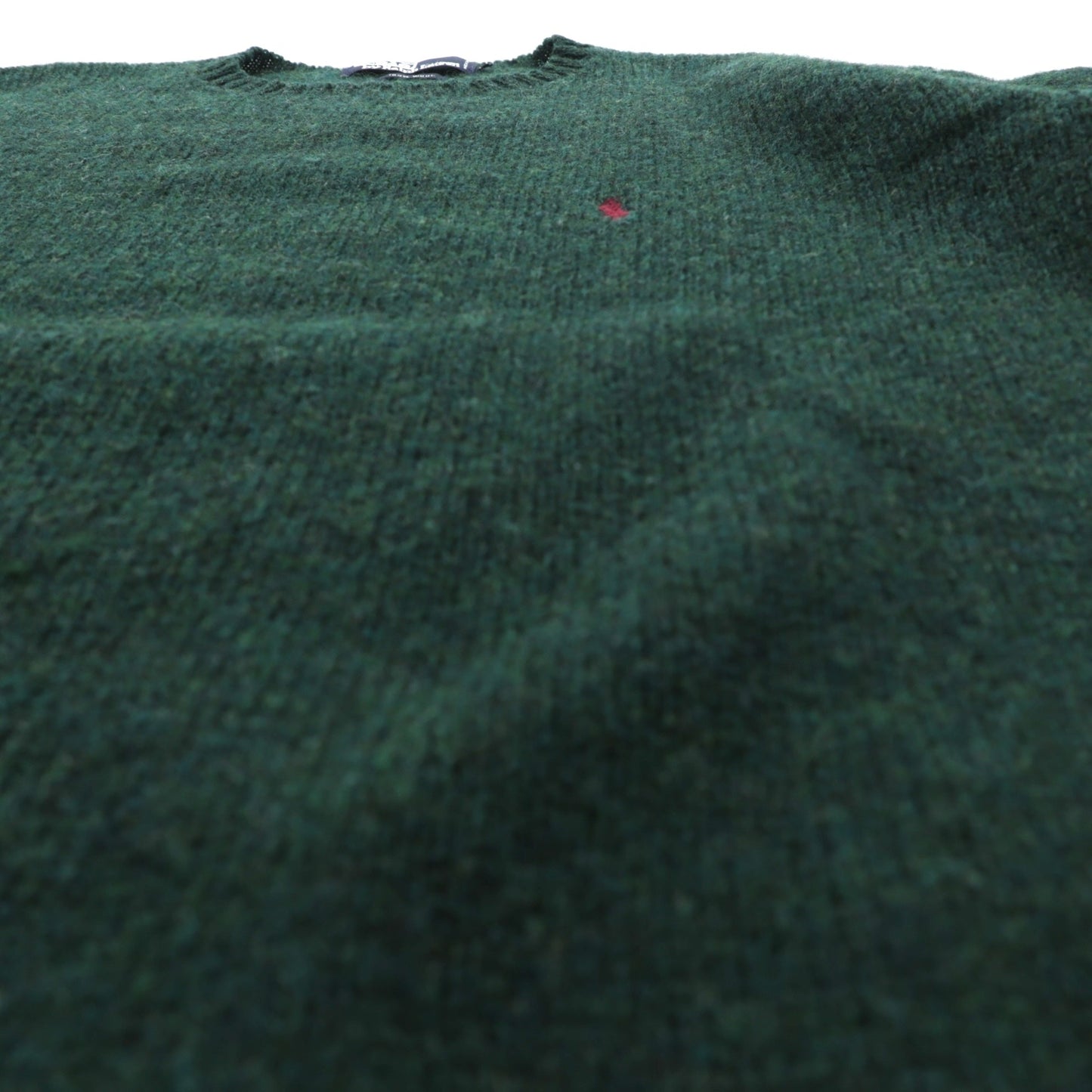 Polo Ralph Lauren 90年代 クルーネック ニット セーター L カーキ ウール スモールポニー刺繍