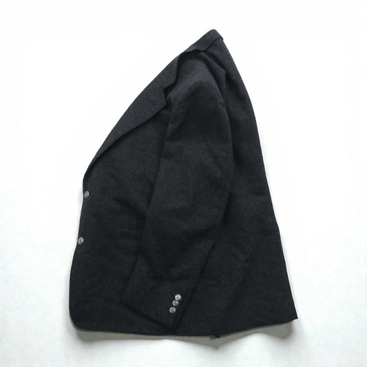 Christian Dior 80年代 日本製 ヴィンテージ ブレザー 2B テーラードジャケット ブレザー XL グレー ウール メタルボタン
