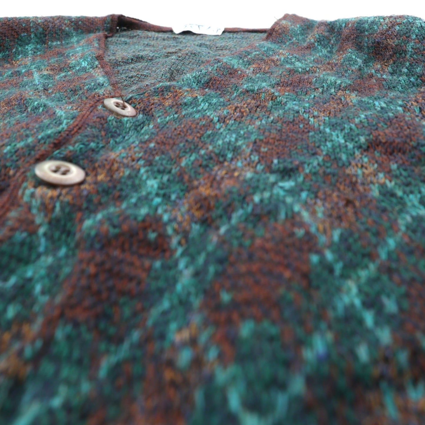 Preppy 80s France Vintage Knit ニット カーディガン L アーガイル柄 80年代 フランス製