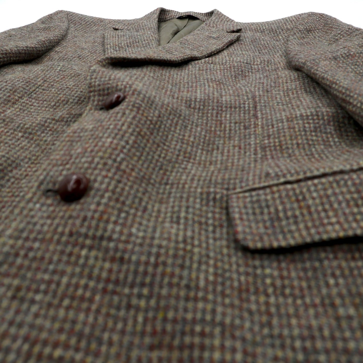 Harris Tweed 90年代 USA製 ツイード ブレザー 2B テーラードジャケット XL ウール くるみボタン Lord & TAYLOR
