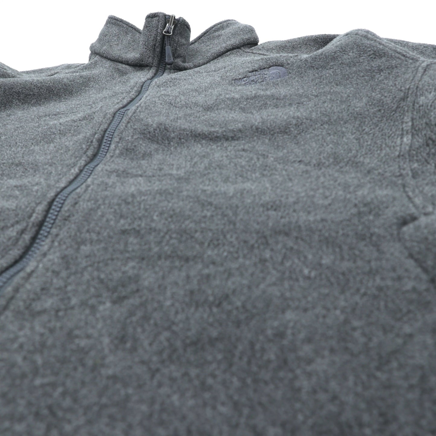 THE NORTH FACE フルジップ フリースジャケット XL グレー ドローコード スタンドカラー C704