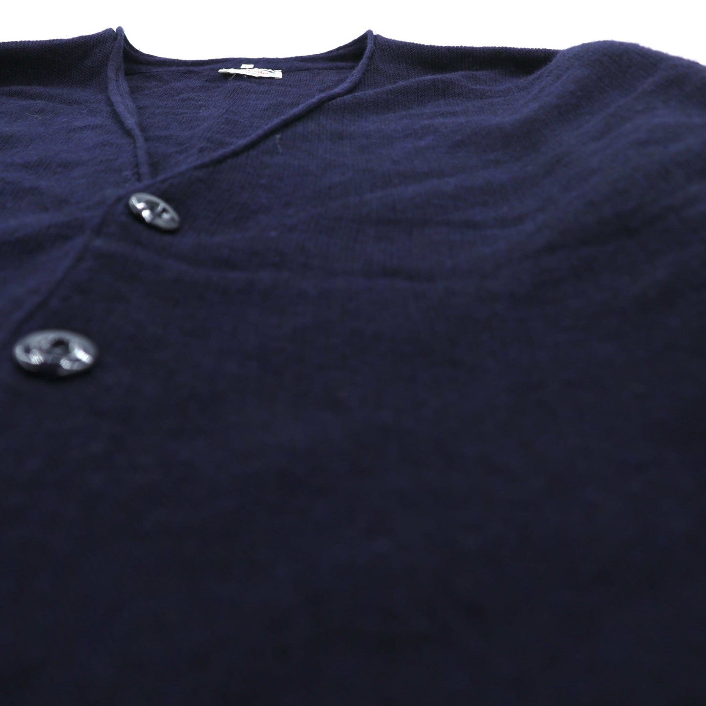 chabala 80s France Vintage Knitwear Vネック ニット カーディガン L ネイビー フランス製