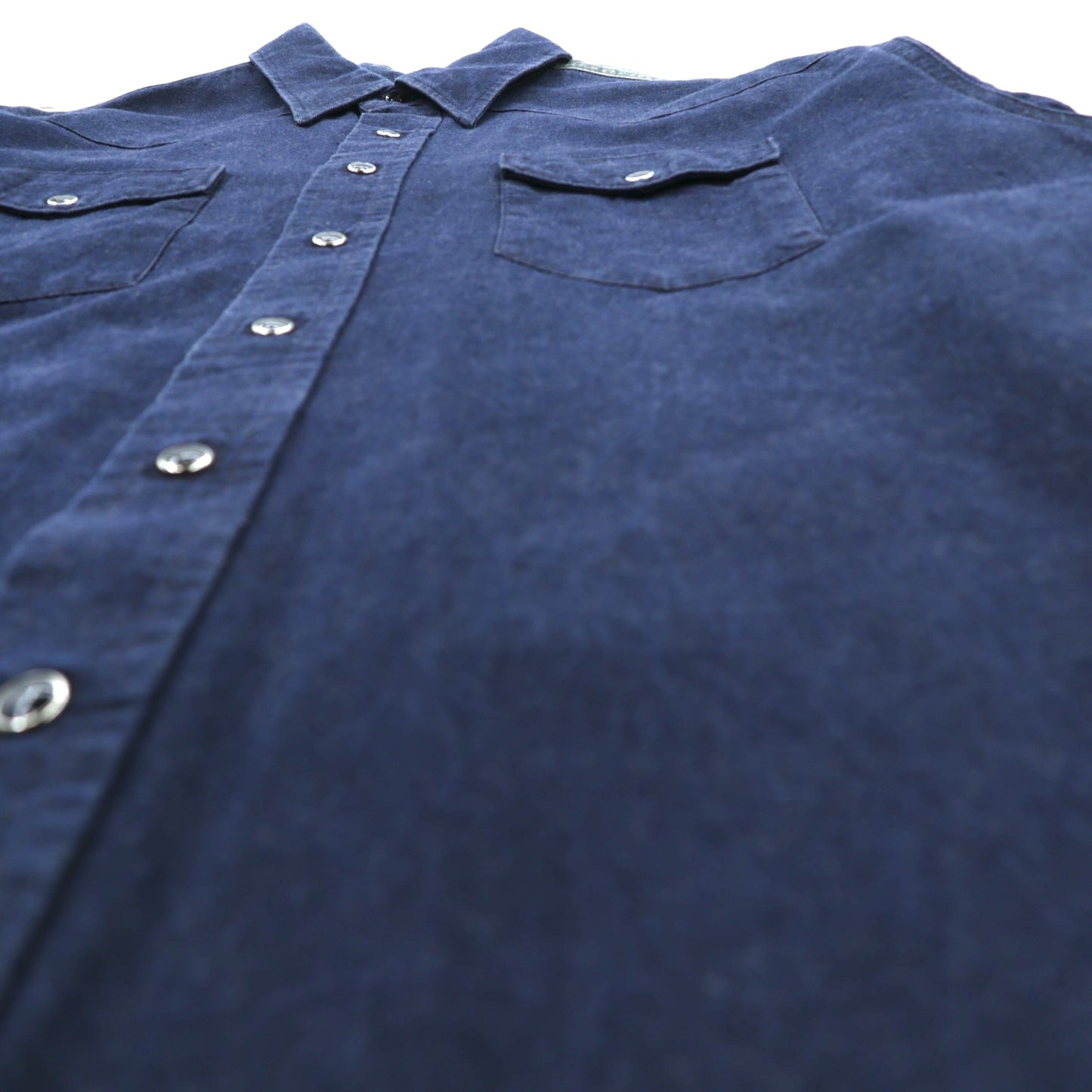 Wrangler 90年代 デニム ウエスタン シャツ XL ネイビー 濃紺 ストライプ 胸ポケット 切替デザイン