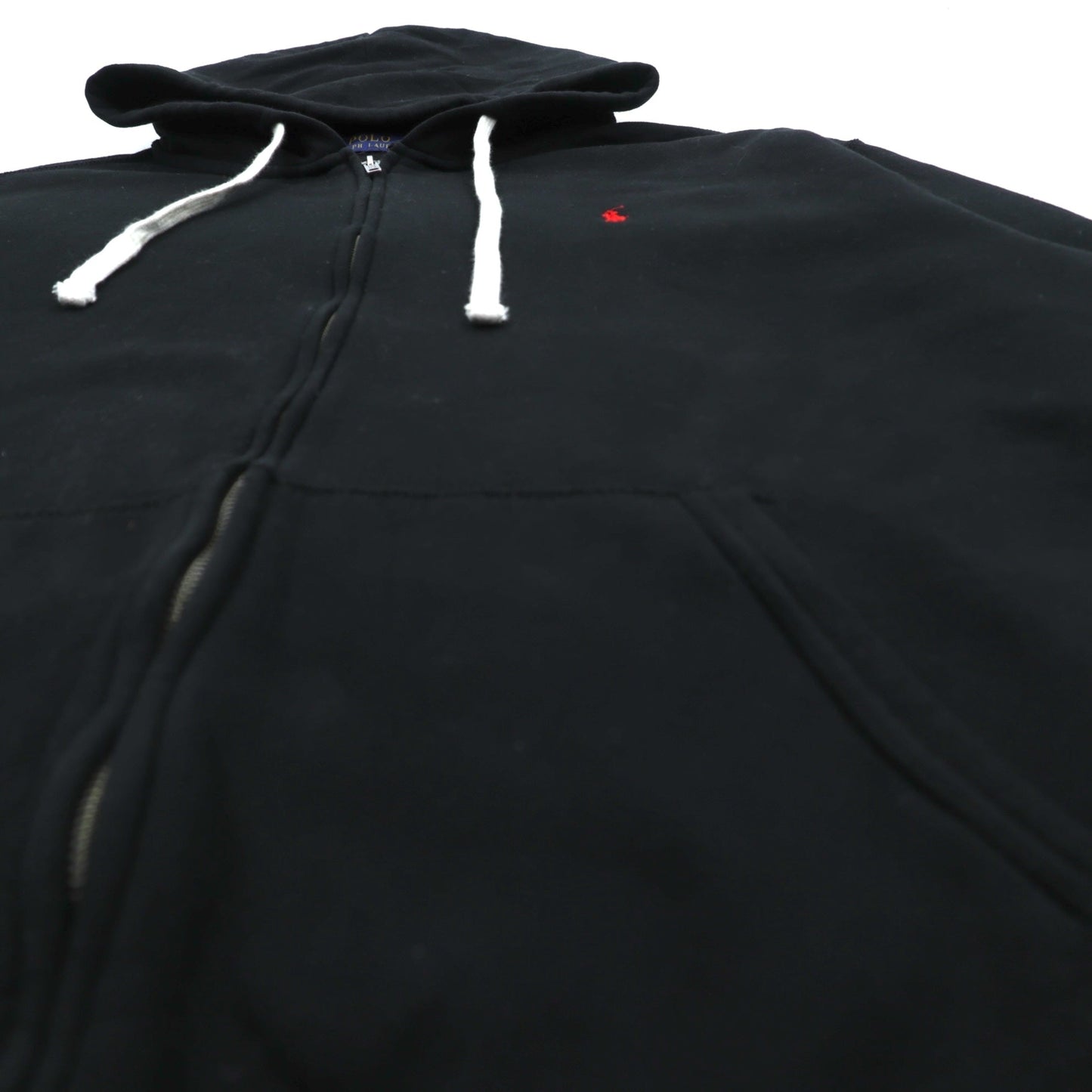 Polo Ralph Lauren ジップパーカー 2XL ブラック TALONジップ 裏起毛 スモールポニー刺繍 ビッグサイズ