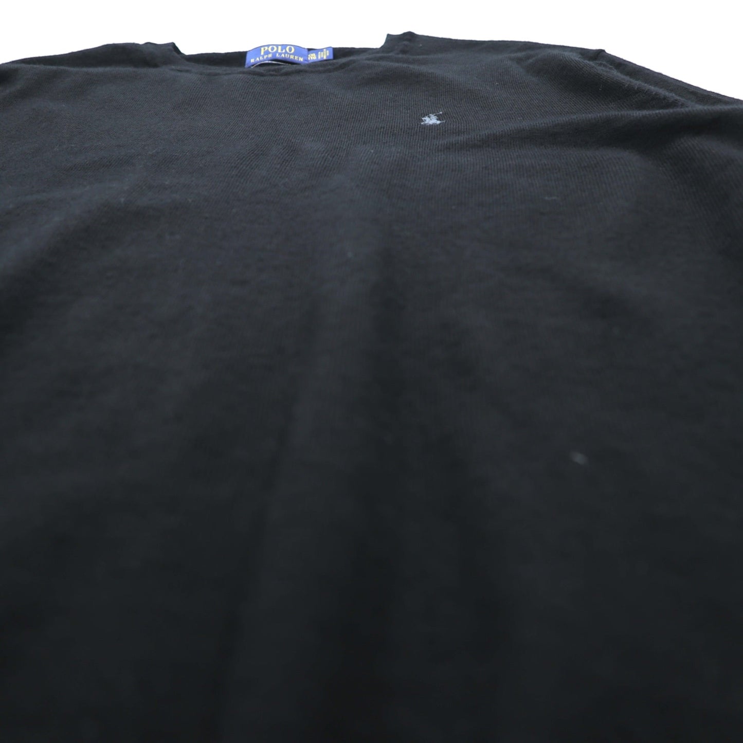 Polo Ralph Lauren メリノウール ニット セーター 2XL ブラック WASHABLE MERINO WOOL スモールポニー ロゴ 刺繍