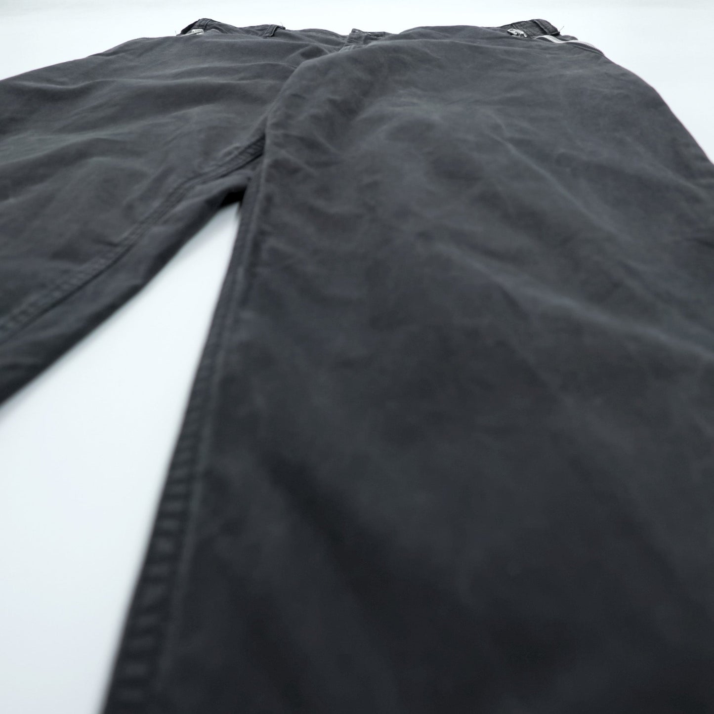 NEPENTHES 日本製 チノパンツ ワークパンツ M ブラック コットン ジップポケット