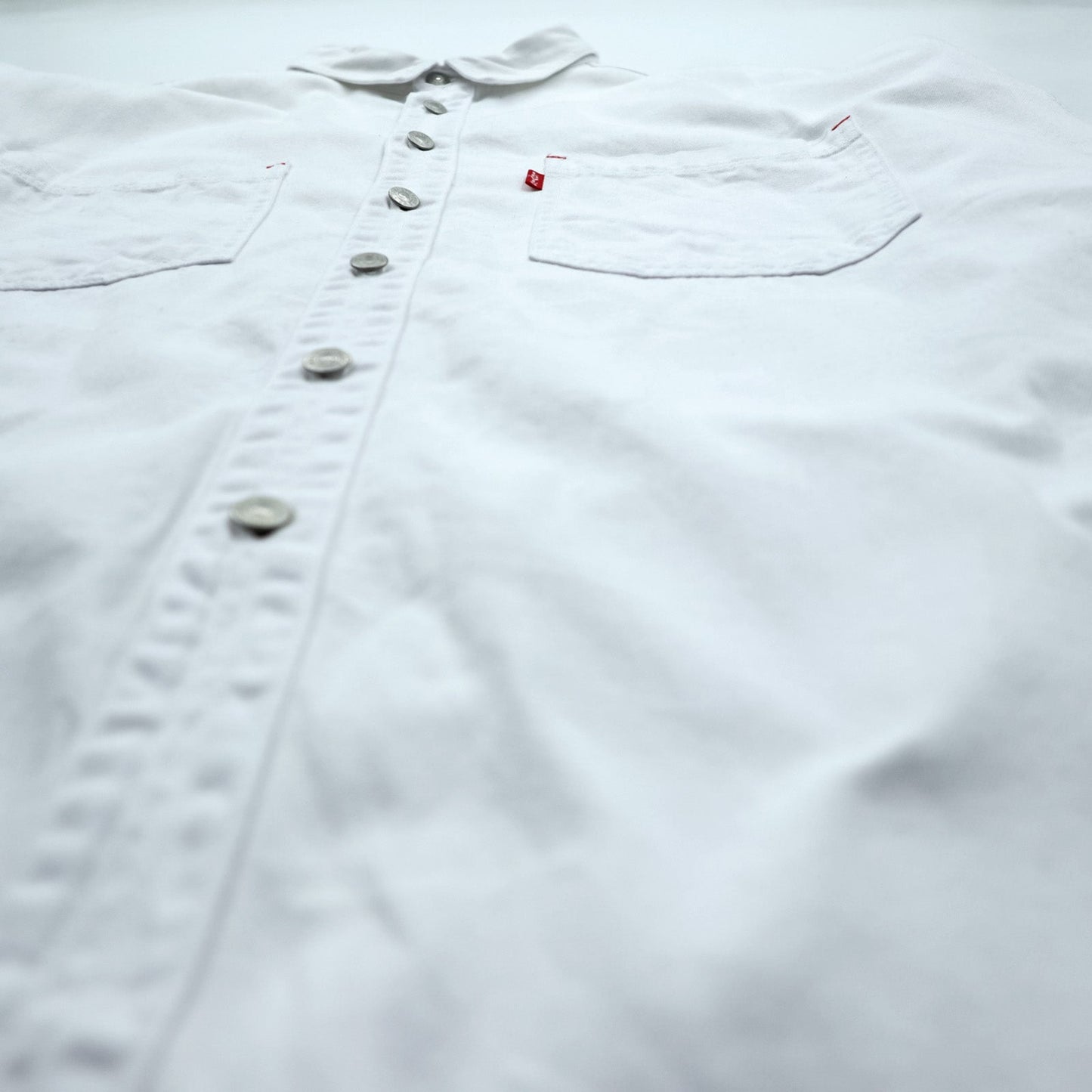 Levi's 90年代 ワークシャツ 長袖 デニムシャツ XL ホワイト 胸ポケット 60560 1352