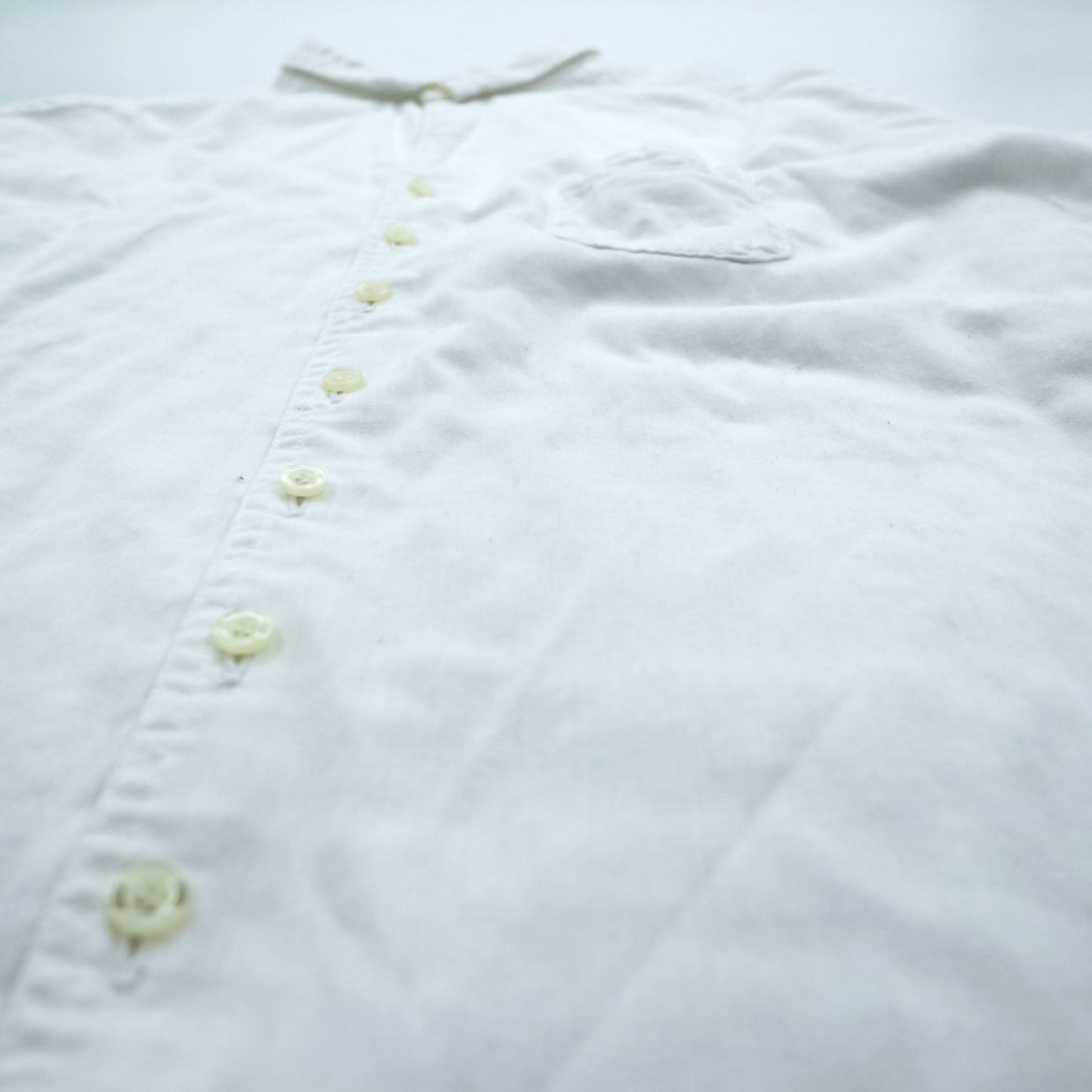 KAPITAL 日本製 ガーゼシャツ 長袖ラグランスリーブシャツ XL ホワイト コットン 胸ポケット