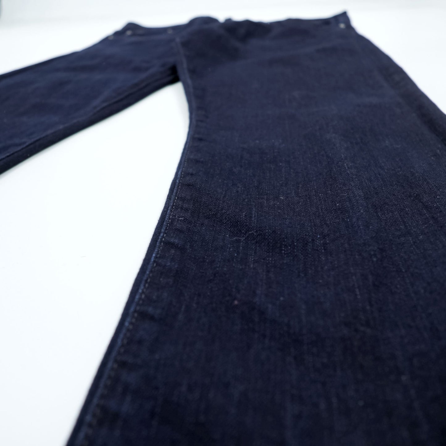 Polo Ralph Lauren デニムパンツ ジーンズ M ストレッチ インディゴ ネイビー 濃紺 スリム ストレート レザーパッチ THE VARICK SLIM STRAIGHT