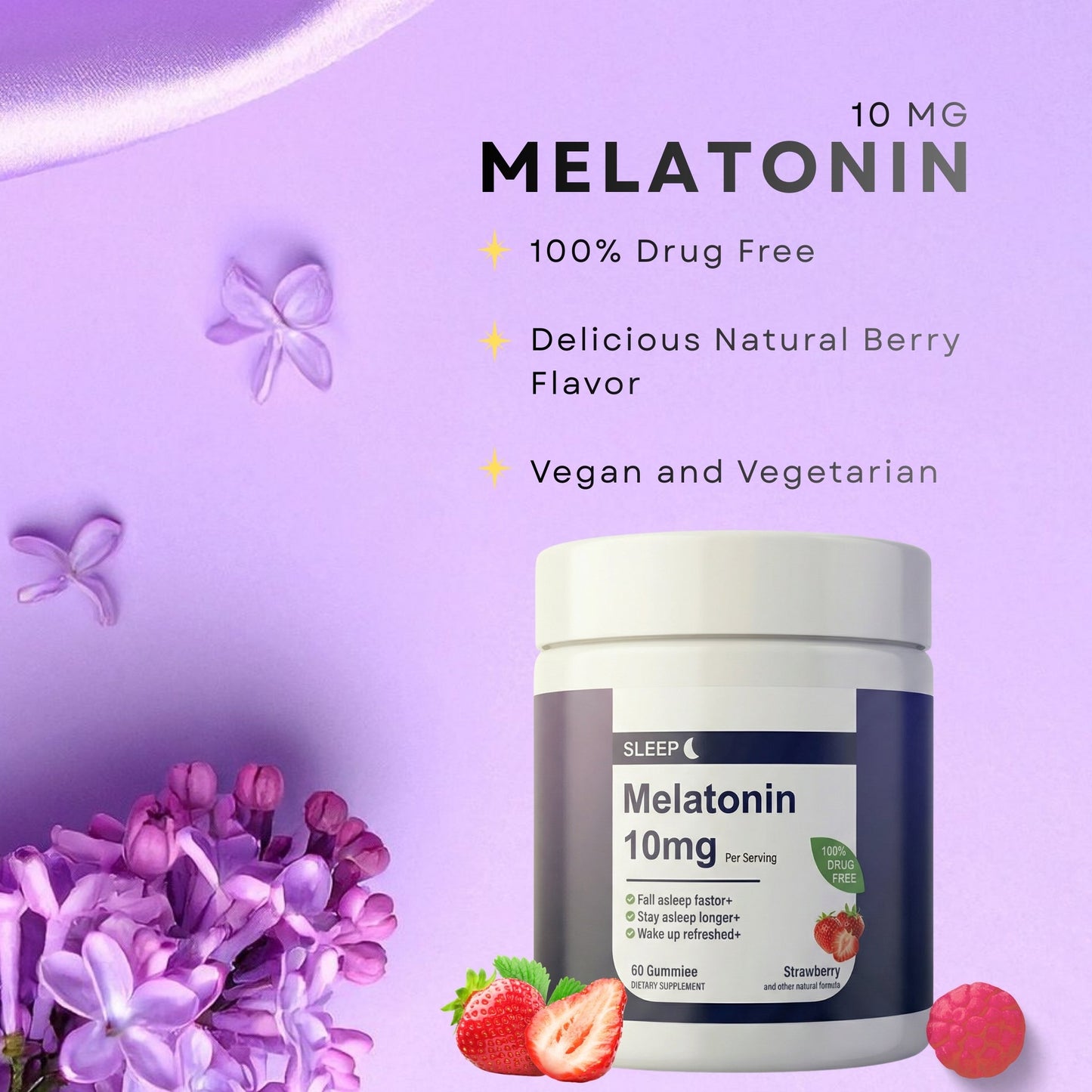 Melatonin Sleep Gummies - Precise-Dose Gummies for Falling Asleep Faster
