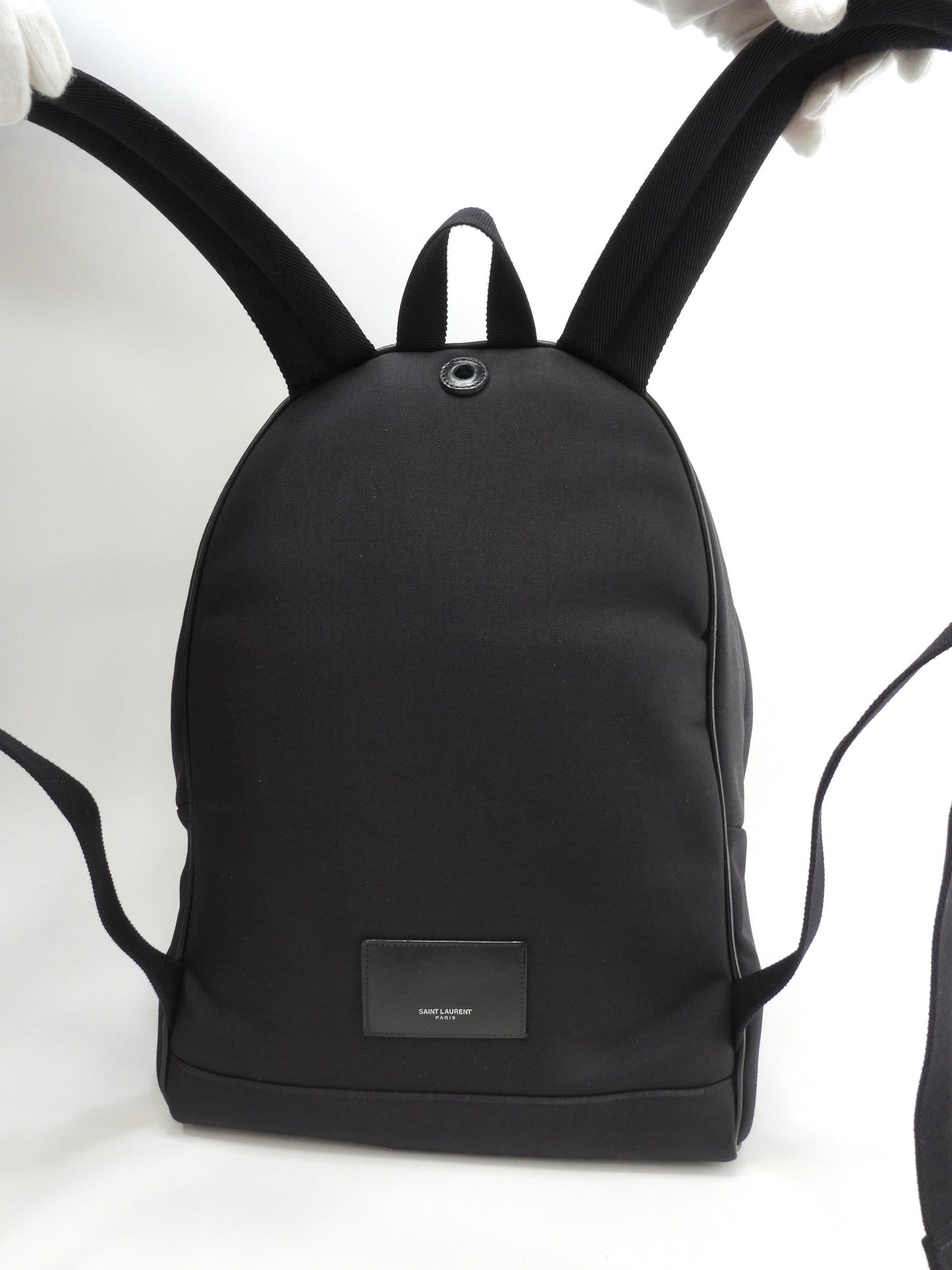 サンローラン バックパック スター ナイロン革黒 リュックサックバッグ 美品@ 3