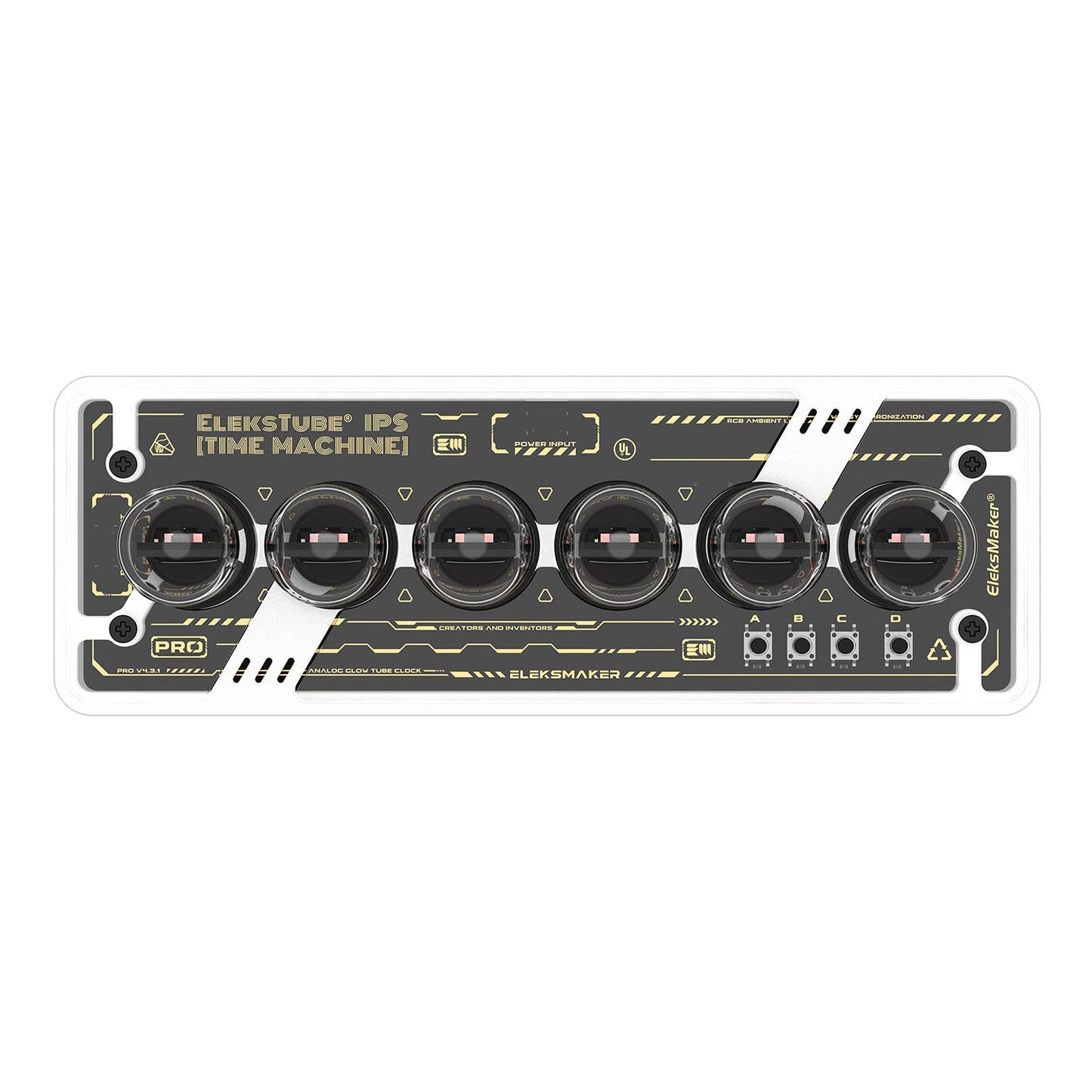 EleksMaker EleksTube IPS PR3 — Just White Edition Nixie Tube Clock