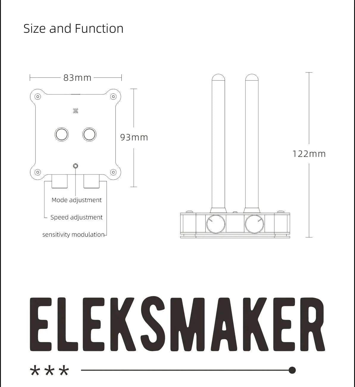 EleksMaker EleksWU6 — RGB Music Spectrum Analyzer with Glass Enclosure