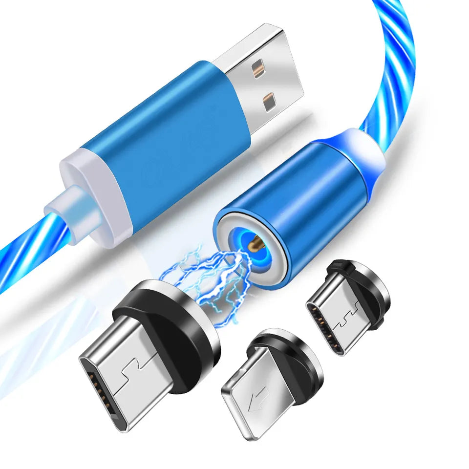 USB Charging Cable With Magnetic Interchangeable Tip USB 充電ケーブル マグネット式