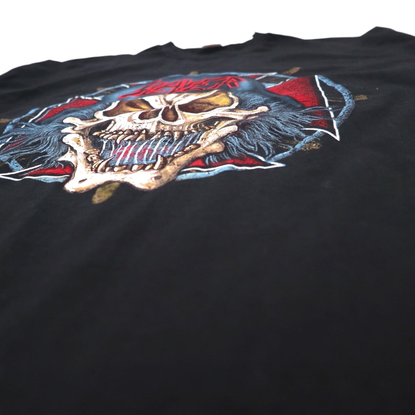 SLAYER スレイヤー バンド Tシャツ L ブラック コットン 両面プリント スカル FRUIT OF THE LOOM モロッコ製