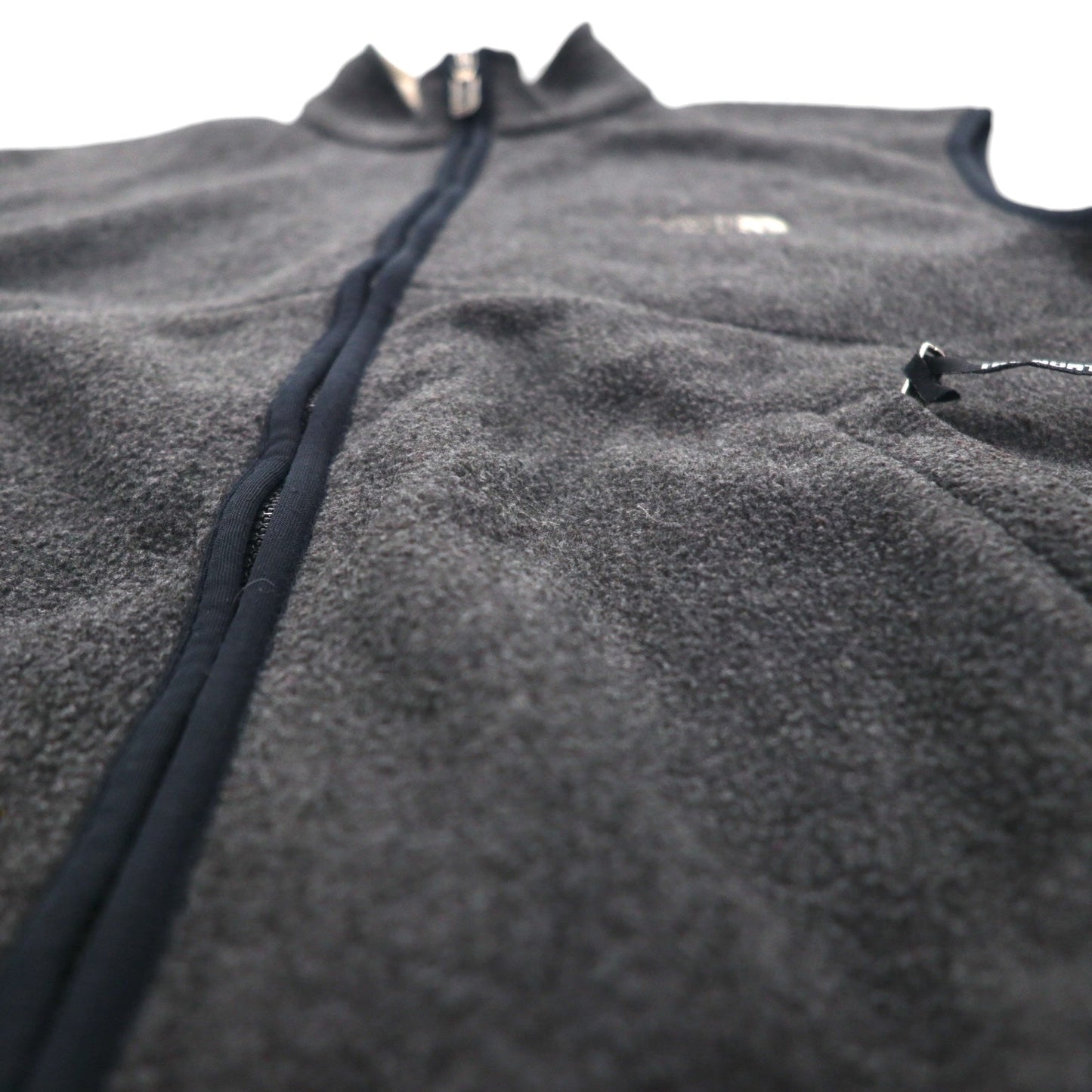 THE NORTH FACE 90年代 USA製 フリース ベスト S グレー ワンポイントロゴ ジップポケット