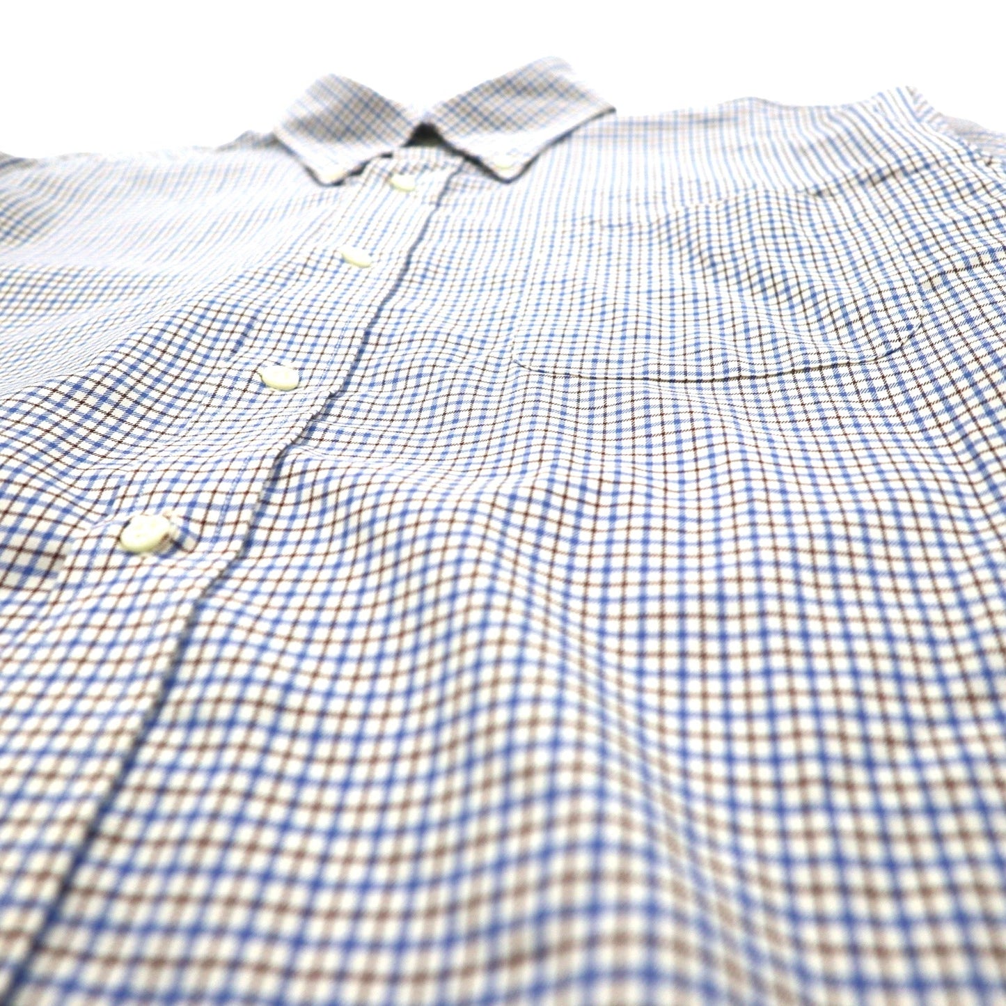 LAUREN RALPH LAUREN ボタンダウンシャツ XL ブルー コットン チェック CLASSIC FIT NON IRON
