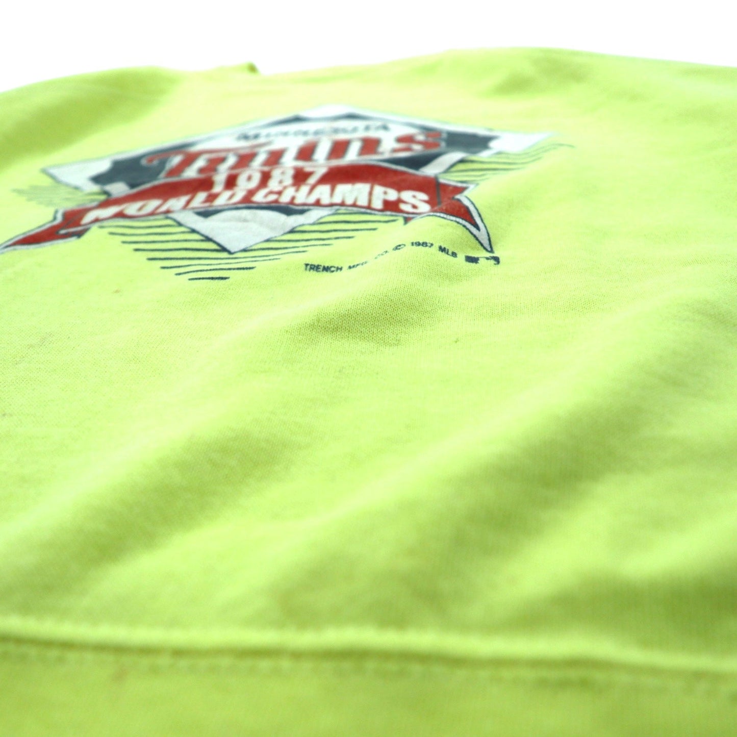 USA製 80年代 BASSETT-WALKER MLB スウェット L イエロー コットン MINNESOTA TWINS