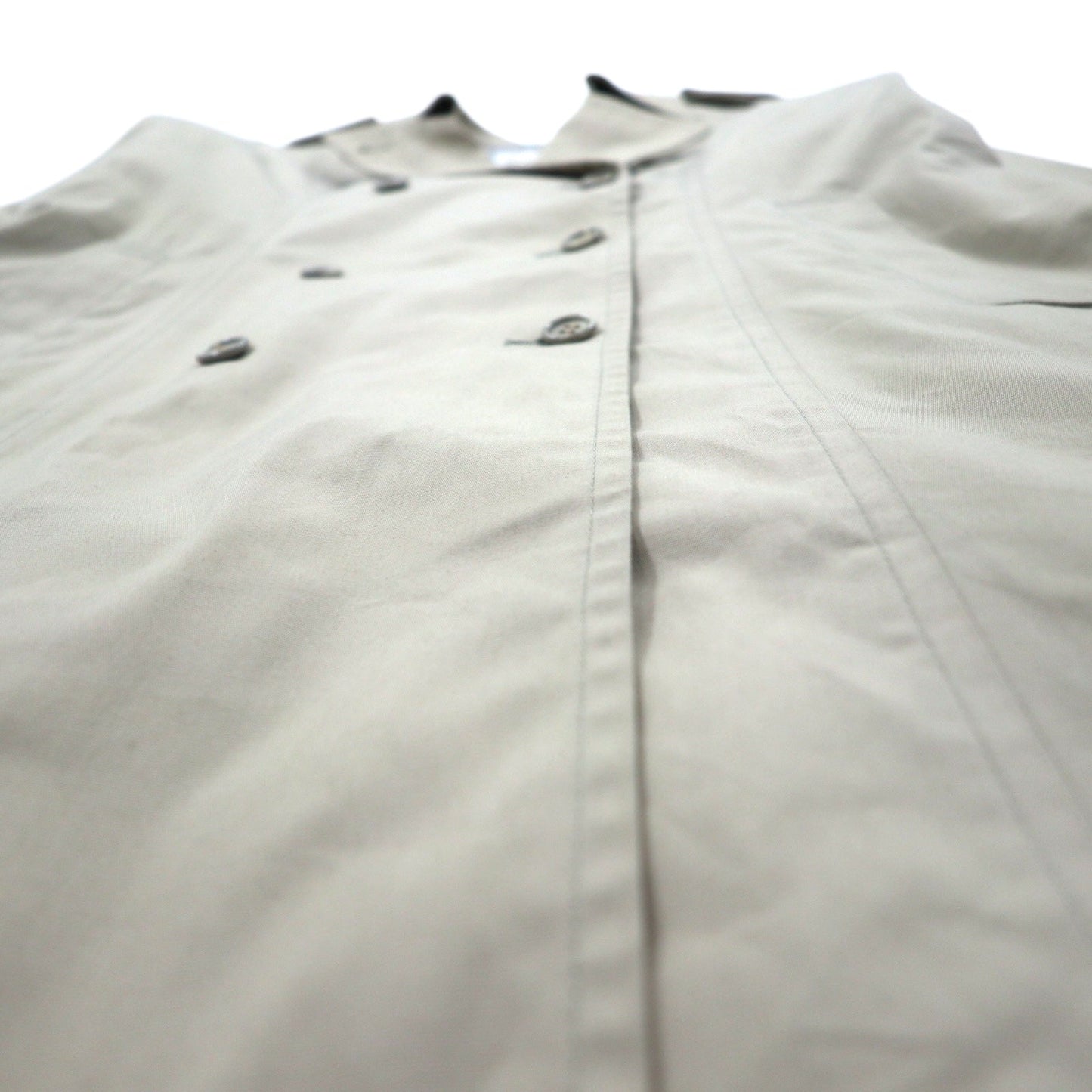 LONDON FOG 90s MAINCOATS Double-Breasted Trench Coat, Size L, Beige, with Detachable Boa Lining and Belt