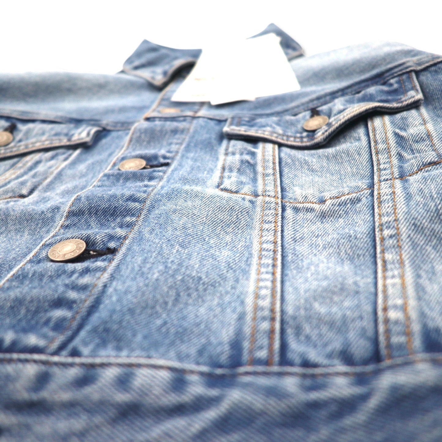 Hard Rock Cafe by NAVE Cropped Logo Denim Jacket, Size S, Indigo Blue, Back Logo Embroidery, Onward Kashiyama, Unused