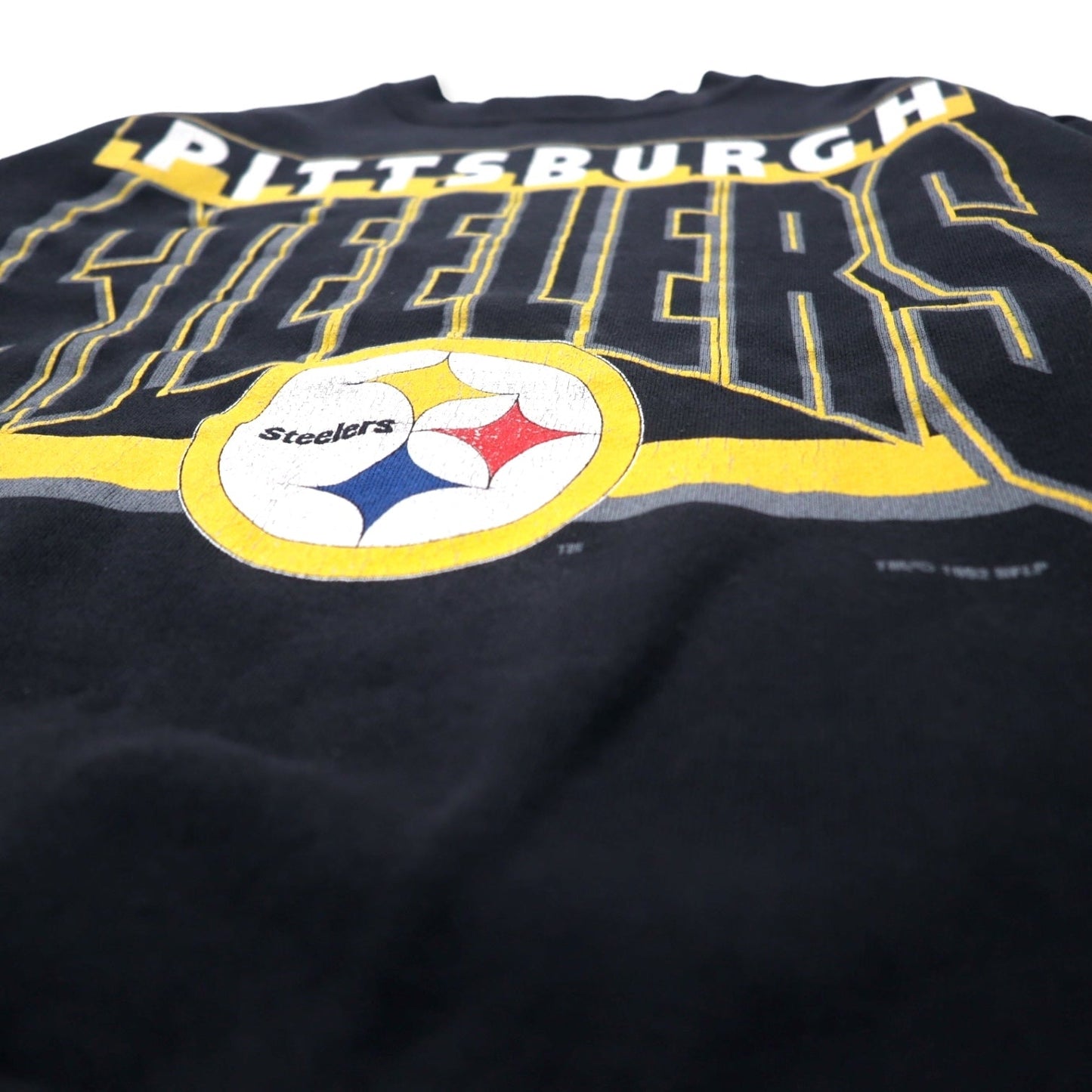 ARTEX USA Made 90s NFL Print Sweatshirt, Size M, Black Cotton, PITSBURGH STEELERS