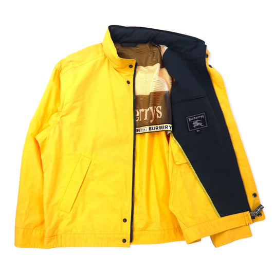 Burberry's Old Harrington Jacket with Retractable Hood, Size MA, Yellow, Cotton and Polyester, Made in Japan