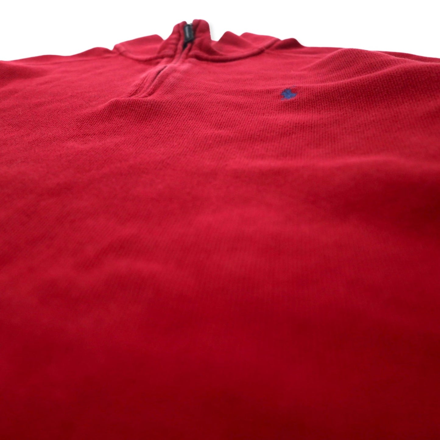 Polo by Ralph Lauren ハーフジップ スウェット L レッド コットン スモールポニー刺繍
