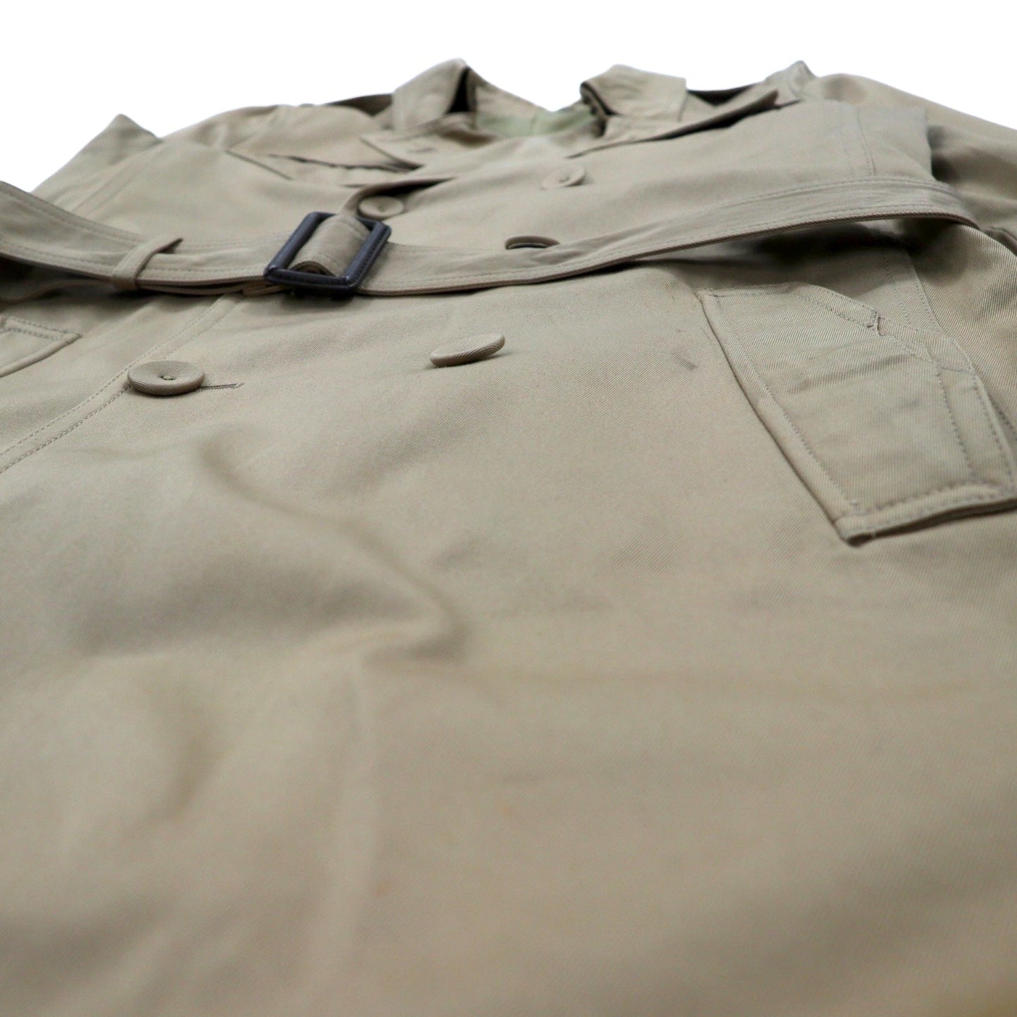 UNTITLED MEN ダブルブレスト トレンチコート L ベージュ コットン ウエストベルト付き