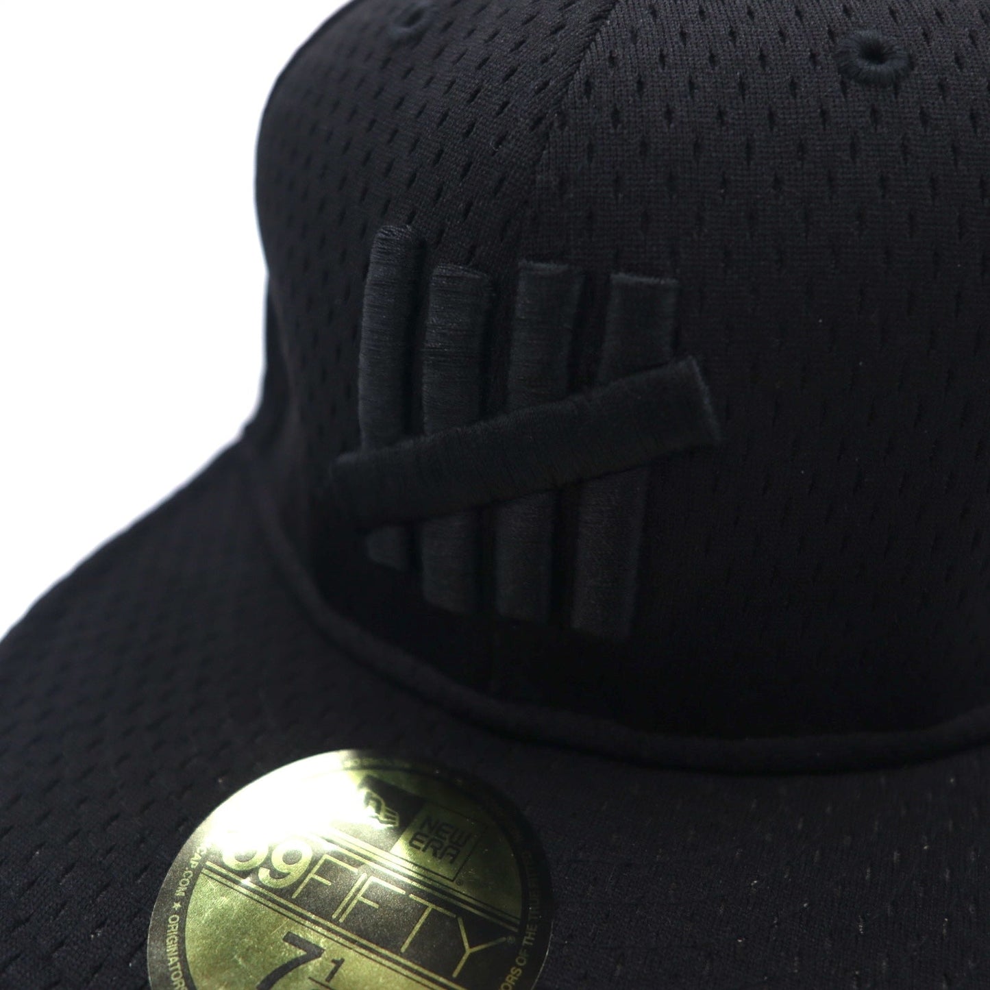 UNDEFEATED × NEWERA ベースボールキャップ 59.6cm ブラック メッシュ ポリエステル ロゴ刺繍