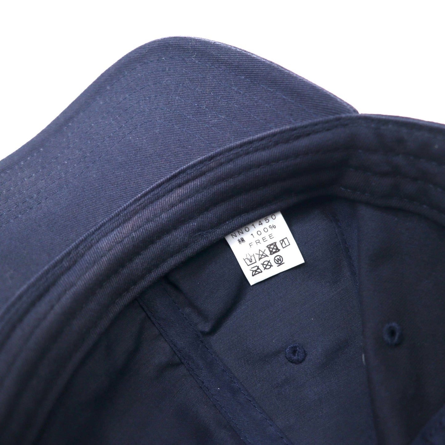 THE NORTH FACE Logo Embroidered Trekking Cap, Free Size, Navy, Cotton, NN01450