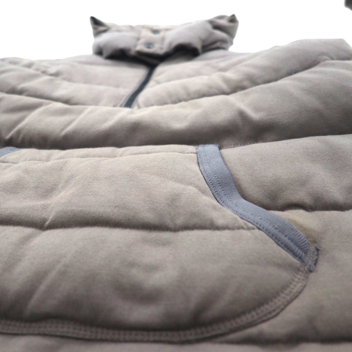 KITH × NANO UNIVERSE × 西川ダウン NAKAMEGURO QUARTER-ZIP PULLOVER CINDER プルオーバー ダウンジャケット S カンガルーポケット アノラック パーカー KH1080