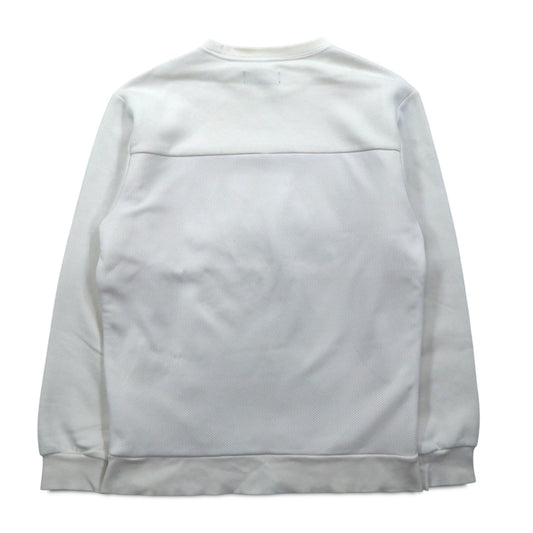 adidas originals ナンバリング プリント スウェット XS ホワイト メッシュ切り替え WINTER CREW SWEATSHIRT BS2626