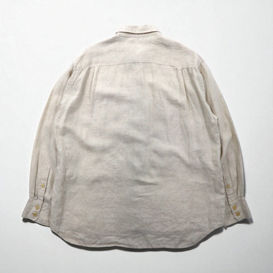 90s Vintage Linen Shirt リネンシャツ XL ベージュ 胸ポケット 麻 Tommy Bahama
