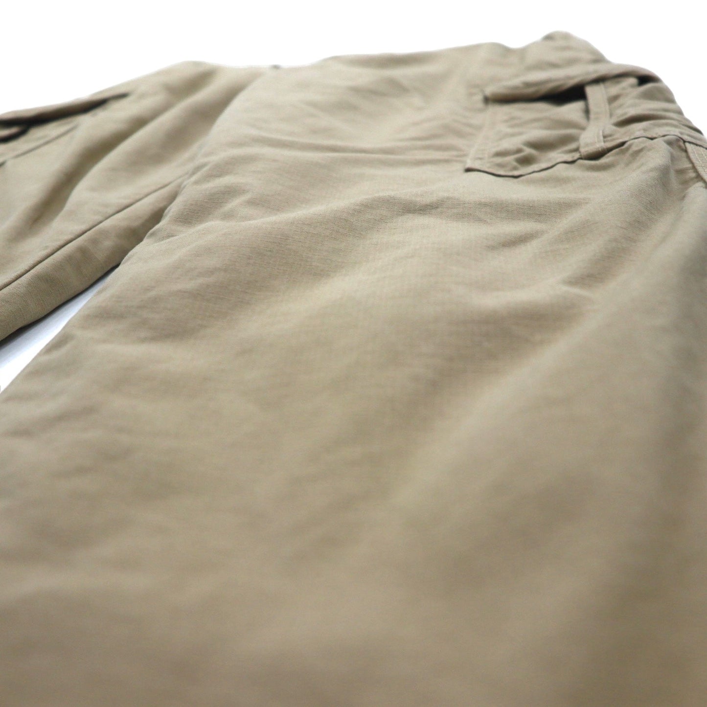 L.L.Bean アウトドア カーゴパンツ M ベージュ コットン NATURAL FIT カモフラ 裏地505908