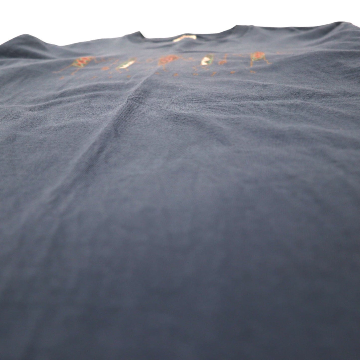 Made in the USA 90s PRAIRIE MOUNTAIN Indian Print T-Shirt, Size L, Navy, Cotton, Bryce Canyon