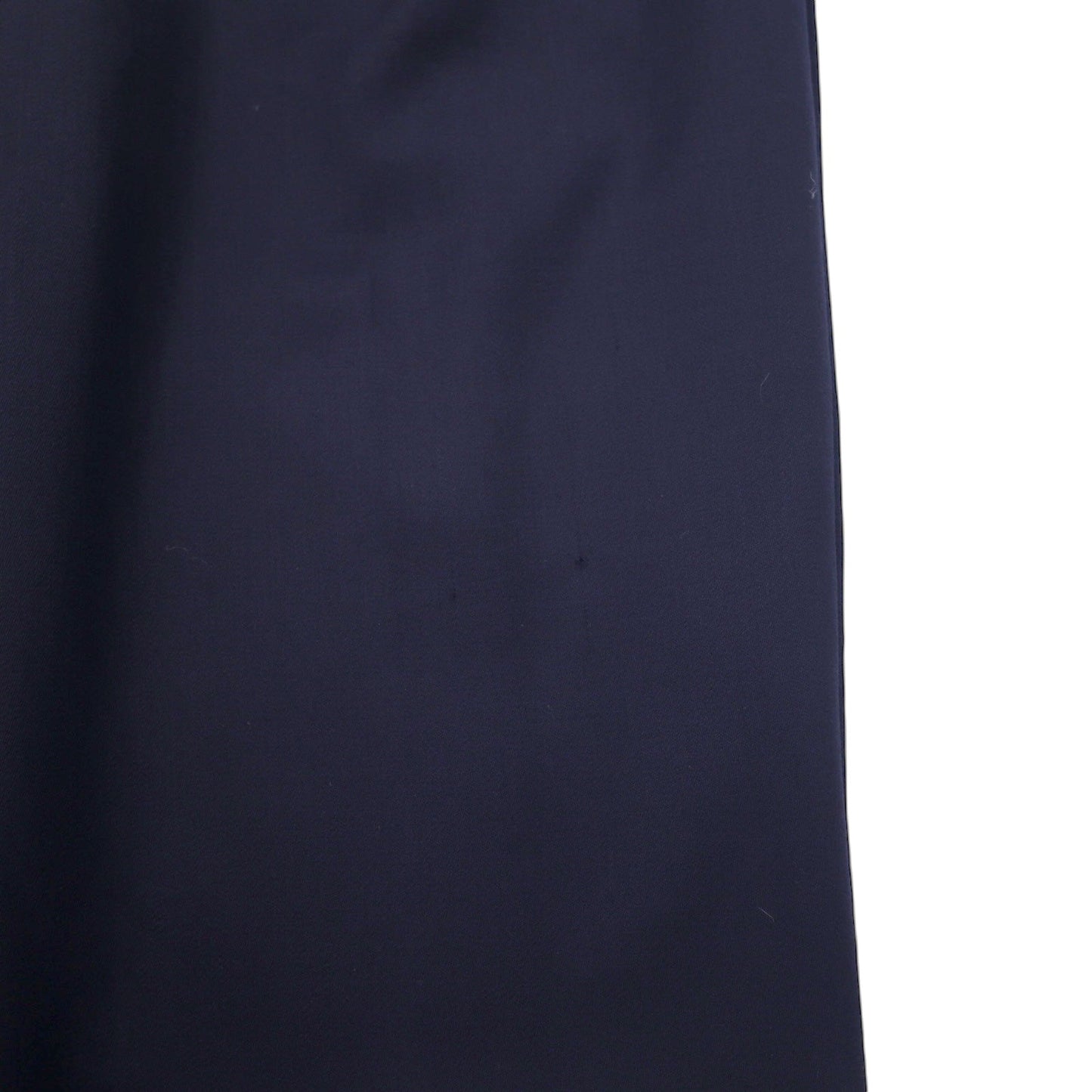 Made in the USA in the 1990s, GOLDEN FIL wide-leg tucked slacks, size 35, navy wool.