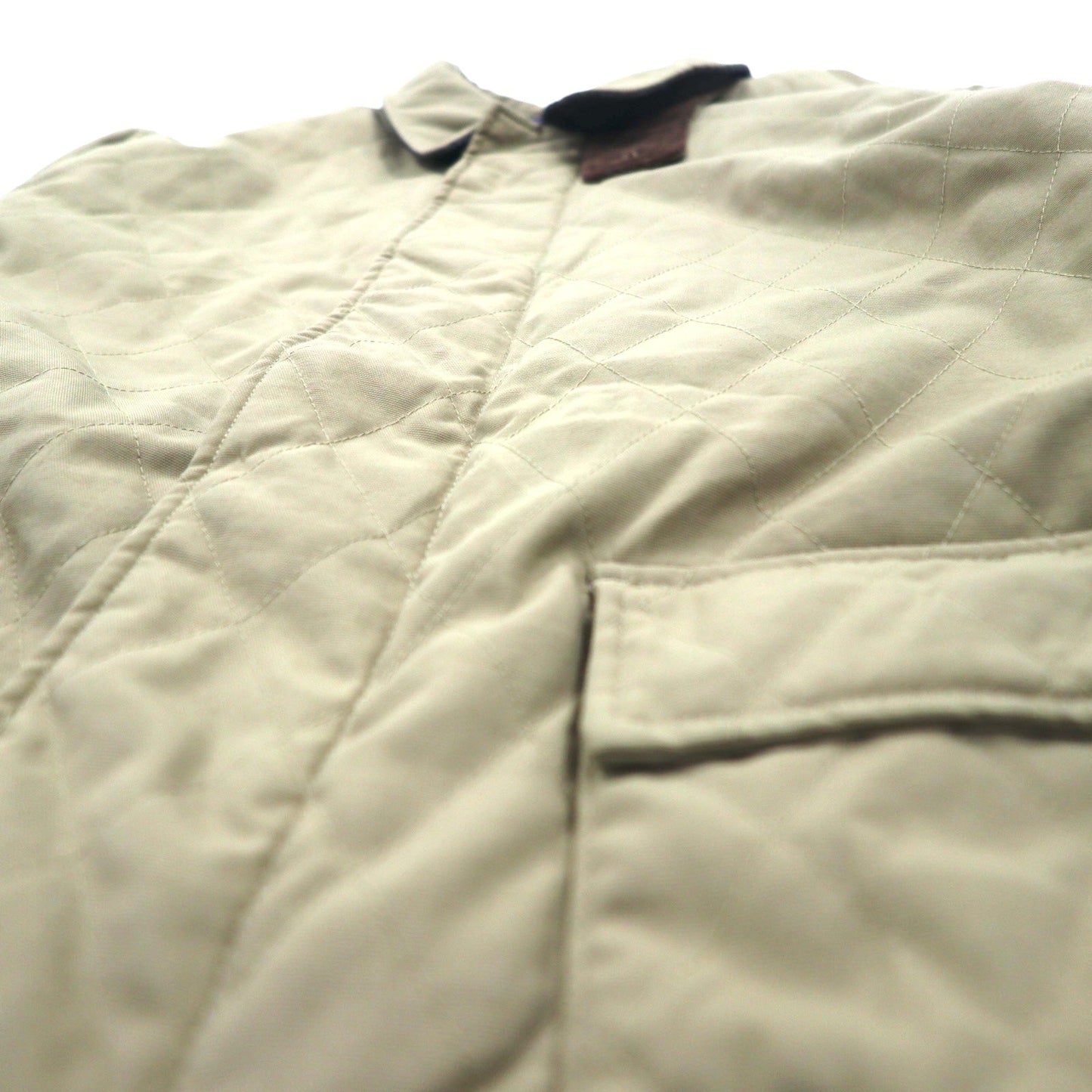 DANIEL CREMIEUX COLLECTION Quilted Jacket, Size L, Beige, Nylon, Padded, Chin Strap