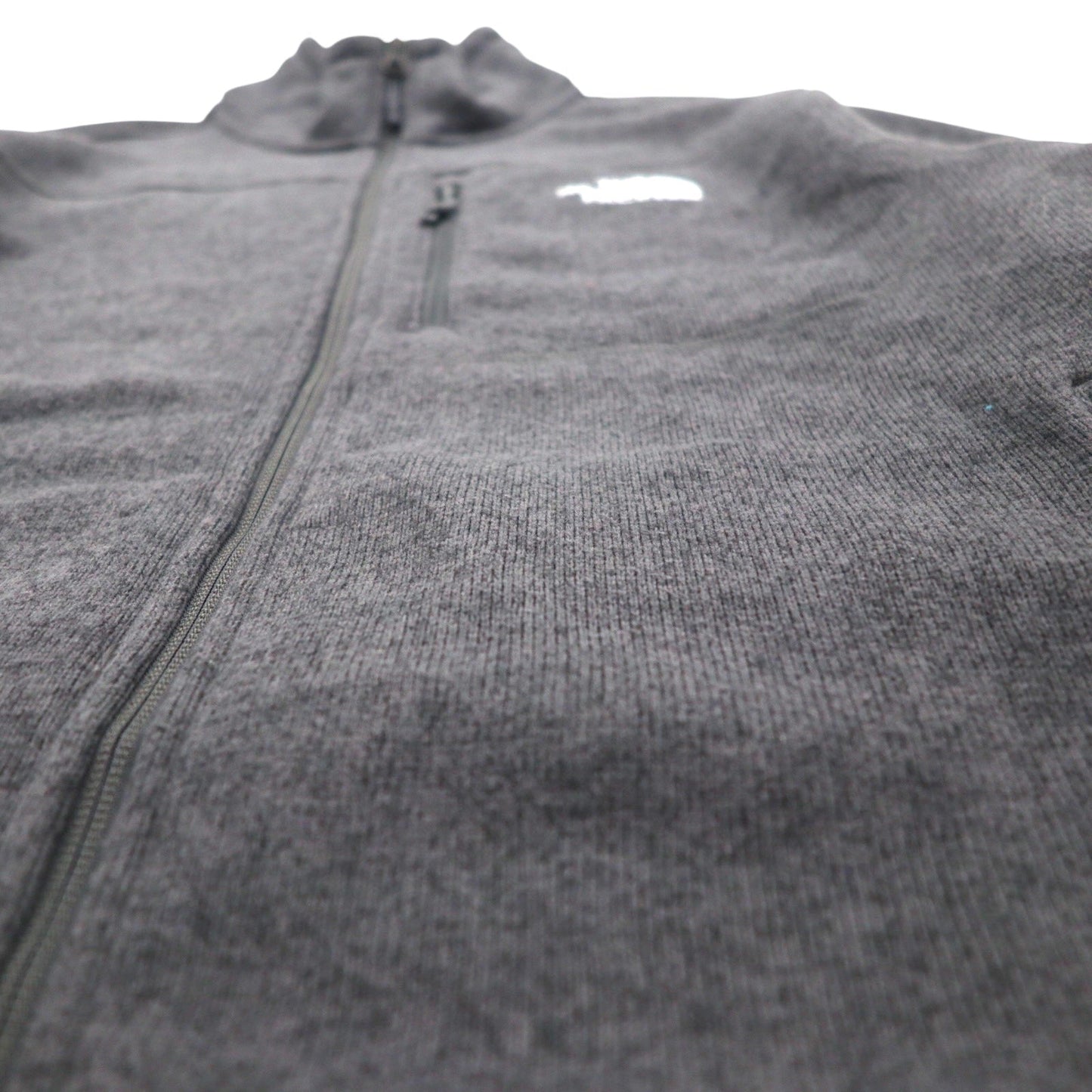 THE NORTH FACE フルジップ フリースジャケット L グレー スタンドカラー ハイネック