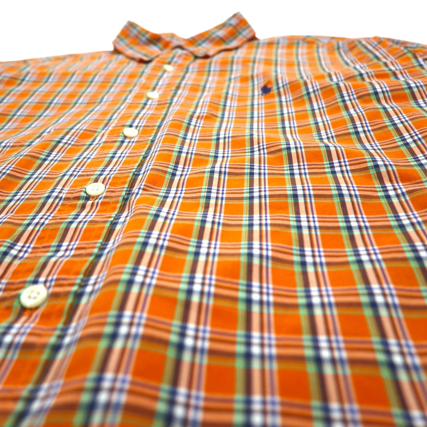 Polo by Ralph Lauren 90年代 ELLINGTON ビッグサイズ ボタンダウンシャツ L オレンジ スモールポニー刺繍