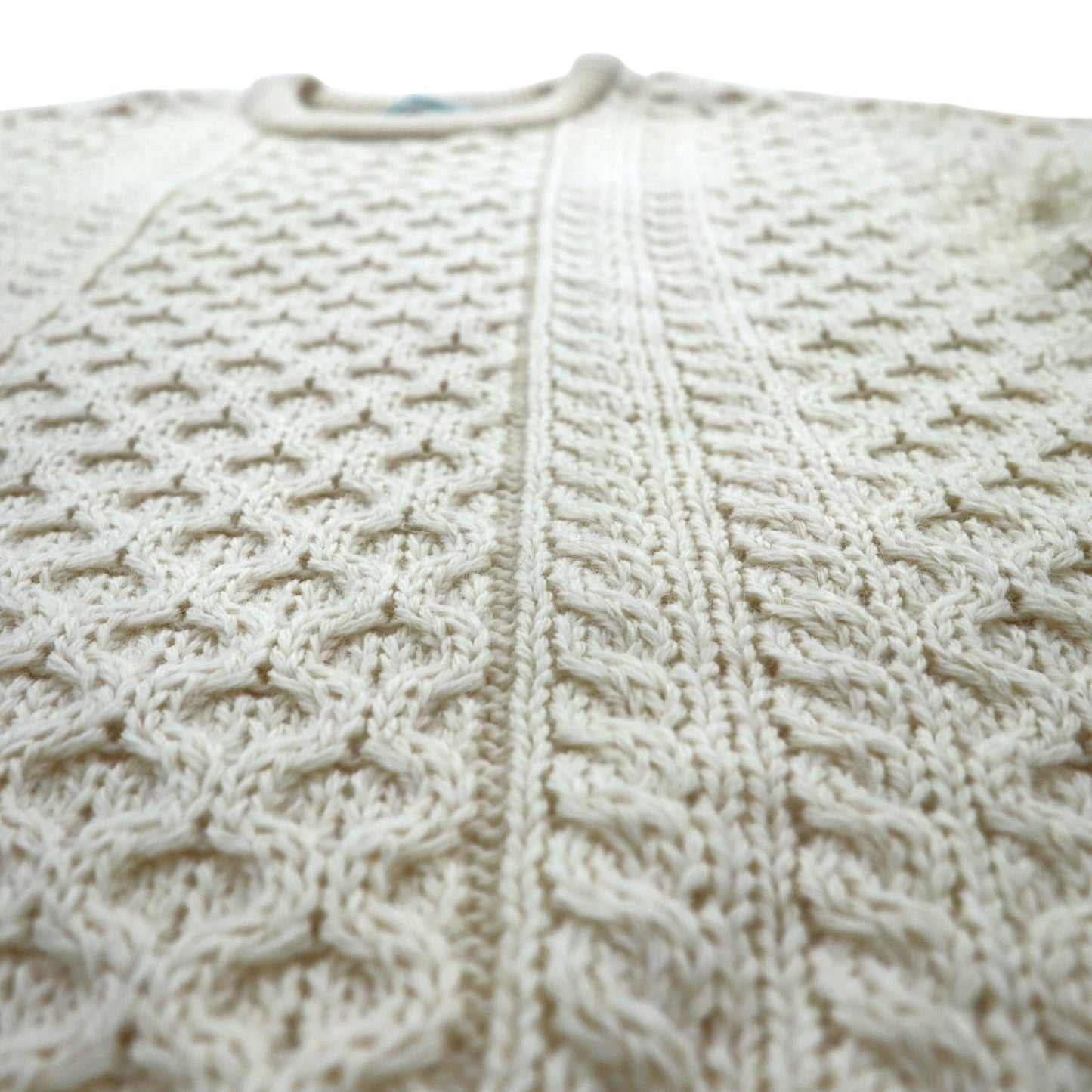 Aran Crafts 90s Fisherman Sweater アランニット フィッシャーマン セーター XL 生成り ウール アイルランド製