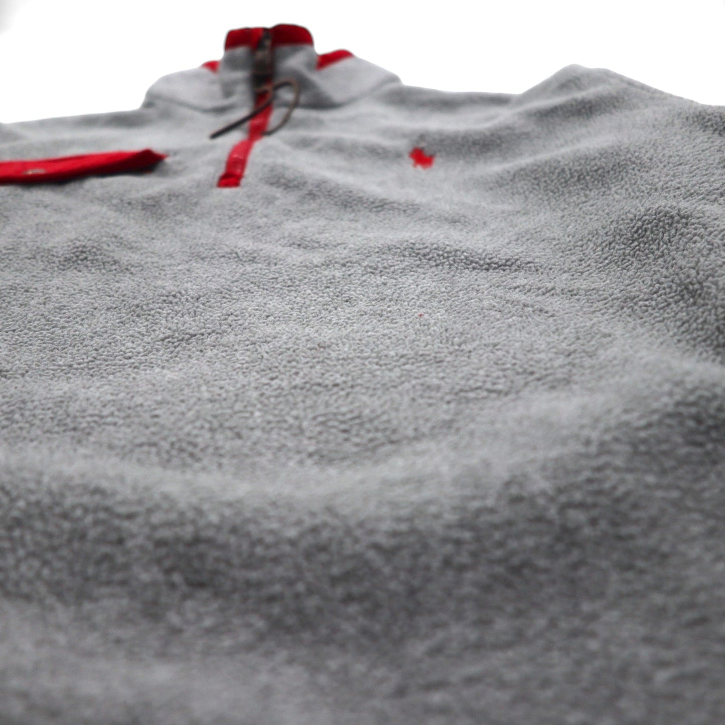 Polo Ralph Lauren ハーフジップ フリースジャケット M グレー 胸ポケット スモールポニー刺繡