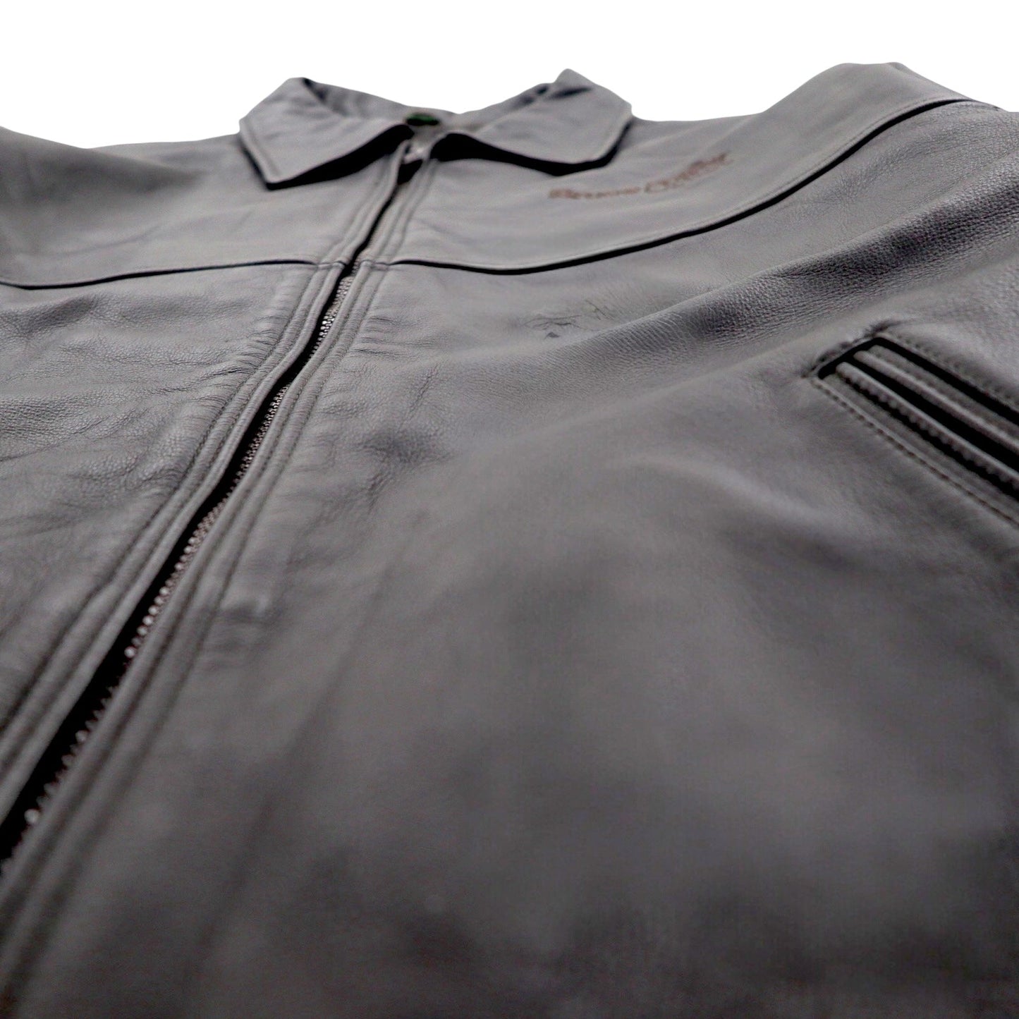 STORMTECH CLASSICS Full-Zip Leather Jacket レザー ジップアップジャケット L ブラウン
