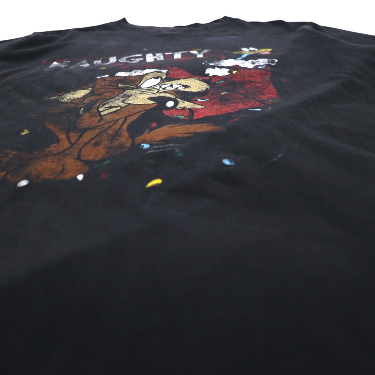 Warner Bros. ルーニー・テューンズ LOONEY TUNES アニメ キャラクター プリント Tシャツ L ブラック NAUGHTY