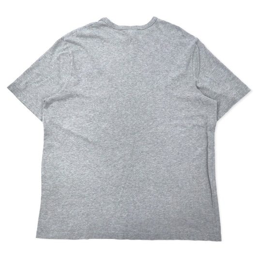 Champion 90年代 Tシャツ ポケT 3XL グレー コットン バータグ ワンポイントロゴ刺繍 ビッグサイズ