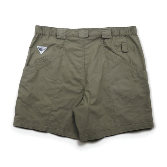 Columbia PFG ブッシュ ショートパンツ L カーキ コットン ポケット FM8100