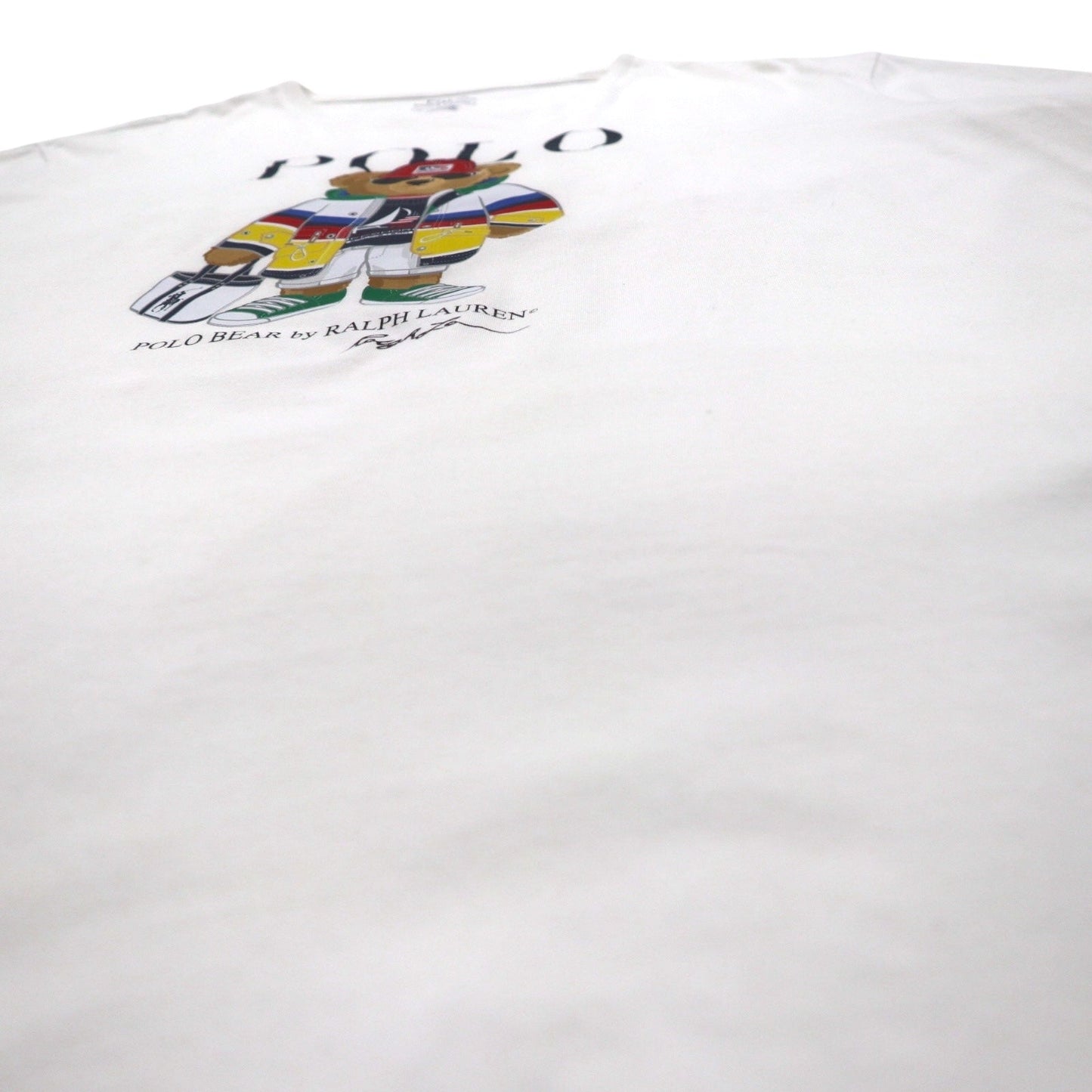 POLO RALPH LAUREN Polo Bear T-shirt, XL, White, Cotton, Made in Peru